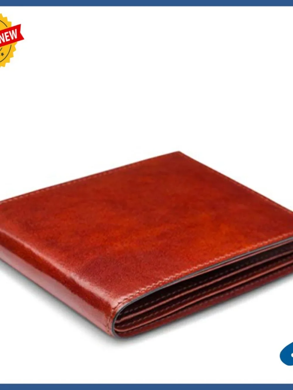 Men's Leather Bifold Wallet with RFID Blocking, 8 Card Slots